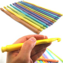 12Pcs Crochet Hook Soft Grip Set Handles Knitting Needles Multi-Colour H2W1
