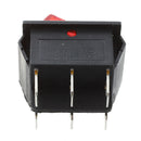 5 Pcs DPDT Red Neon Light On/Off/On Rocker Switch AC 250V/15A 125V/20A P9X4