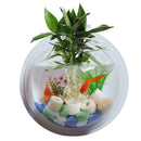 Plant Vase Tank Aquarium J9VV Clear Fish Wall Hanging Pot Acrylic Flower Cover