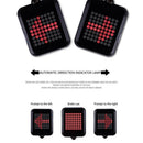 64 LED Bicycle Automatic Direction Indicator Taillight Safety Warning Rear Light