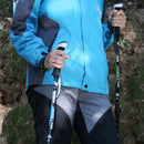 Carbon Fiber Telescopic Skiing Climbing Stick Trekking Hiking Pole Blue