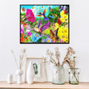 5D DIY Full Drill Diamond Painting Birds Flowers Cross Stitch Embroidery