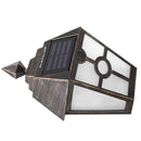 Retro 2LED Solar Wall Lamp Waterproof Garden Yard Security Light Warm Light