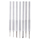 7 Pieces Assorted Shape Round and Flat Head Metal Wood Carving Set for DIY