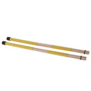 2x Drum Sticks Drumstick Brushes Percussion Parts for Jazz Folk Music Yellow