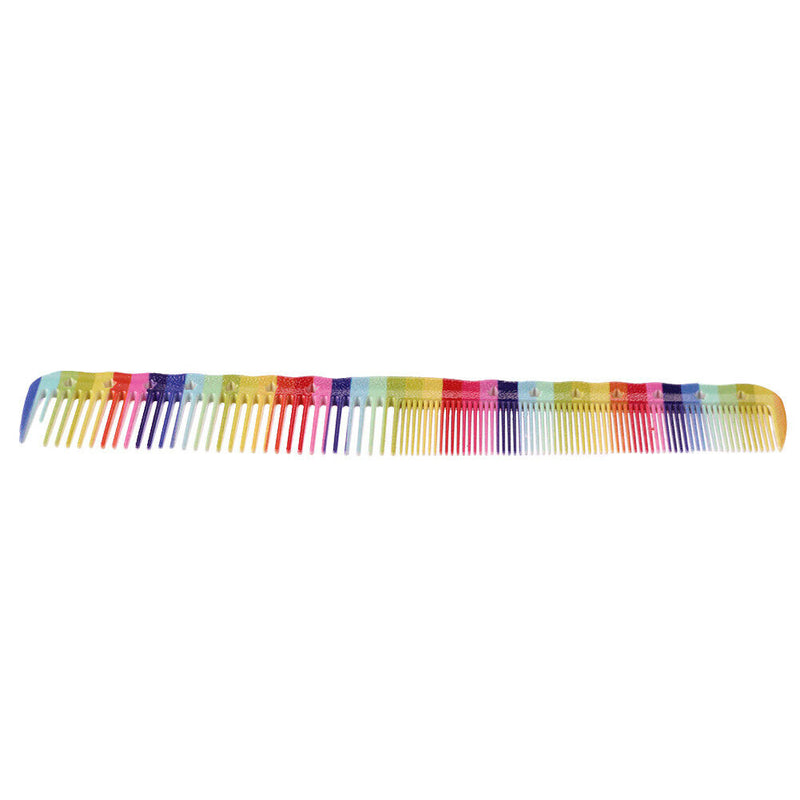Haircut Comb Heat Resistant Colorful Rainbow Scale Measure Comb (TY-04) A