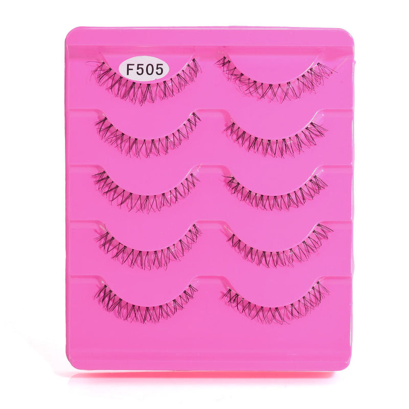 5Pairs Soft Handmade Lower False Eye Lashes Natural Cross Under Bottom-Eyelashes