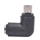 2PCS DC 5.5 x 2.1mm Female To Micro USB 5 Pin Male Right Angle Power Adapter  Z