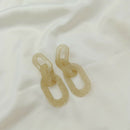 3 Pairs Of Earrings Set Cute Glitter Transparent Acrylic Pendant Earrings E