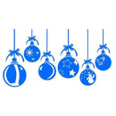 Christmas Baubles For Shop Window and Wall Stickers Decor Art Mural Diy Rem