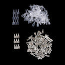 100pcs 6.3mm Crimp Terminal Female Spade Connector 22-16AWG Insulating Sleeve E+