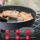Round NonStick Frying Pan with Folding Handle Outdoor Camping Picnic Cookware