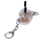 50cm Mini Fish Wheel Key Chain Retractable Fisherman Wheel Pendant Key Ring A