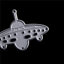 2pcs mysterious spacecraft Scrapbook DIY album Card Metal Die Cut Stencil  JR