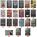 Slogan Pattern Retro Metal Tin Sign Art Poster Cafe Bar Pub Plaque Decor 71