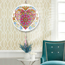Heart Flower Pendants Pink Tassels Decor Special Shape DIY Diamond Painting