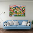 Oil Painting Landscape Cross Stitch Embroidery Kit 14ct Count 66 x 49cm
