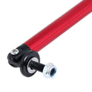 Red Adjust Front Bumper Lip Splitter Strut Rod Tie Support Bars For car 8"- l-OZ