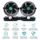Mini 6 Inch Car Fan Double Head Shaking Small Electric Auto Fan Universal S