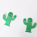 Green Cactus Banner Felt Bunting Tropical Wedding Birthday Garland Decor O8J1