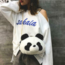 Cute Plush Panda Shoulder Bags Women Girls Chain Zipper Messenger Clutch