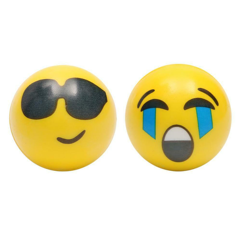 Kids Face Expression Squeeze Ball PU Hand Wrist Exercise Stress Relief Toys