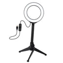 LED Ring Light 4.7" with Tripod Stand for Live Streaming Video Makeup