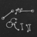 10pcs Piercing Jewelry Sets Clear Acrylic Studs Belly Buttons Nose Ring