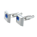 1 Pair Men's Blue Crystal Cufflink Cuff Links Wedding Party Groom Best Man B8S9