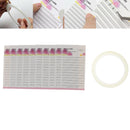 10Pcs Grafting Eyelash Blossom Stick Card With Adhesive Tape Lash Extension S FT