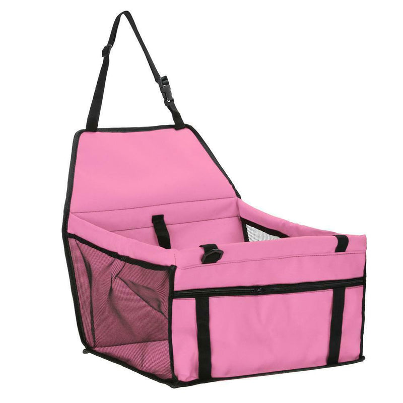 Pet Car Safety Seat Breathable Waterproof Cat Dog Travel Carrier Bag (Pink)