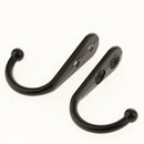 20 x Clothes Hat Coat Robe Hanging Metal Single Hook Wall Door Hanger Black