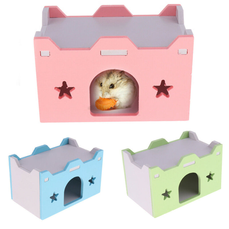 Creative Small Animals Hamster Chinchilla Ferret Sleeping House Hut - Blue