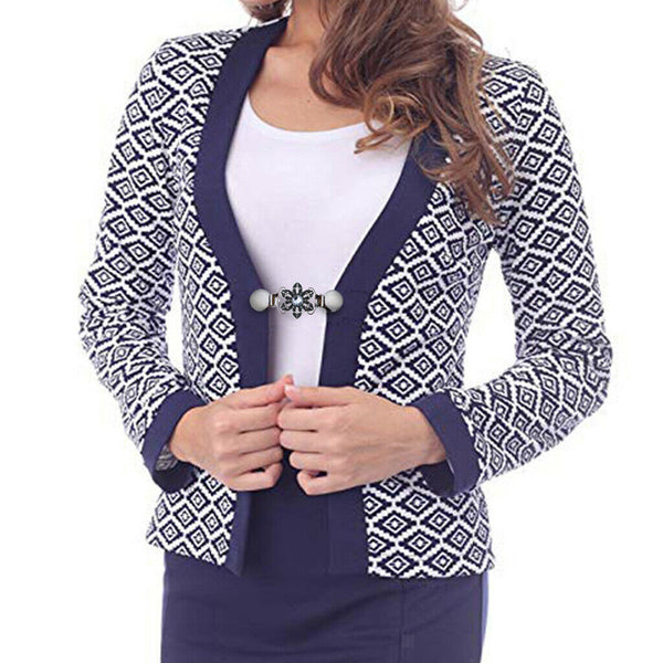 Women Shawl Cardigan Clasp Sweater Duck Clip Blouse Shirt Collar Clasp Retro