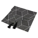Modern Nordic Style Geometric Pattern Linen Table Runner (Black Stereo)