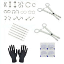 38x Professional Body Piercing Jewelry Tool Kit Ear Nose Navel Nipple Needles FT