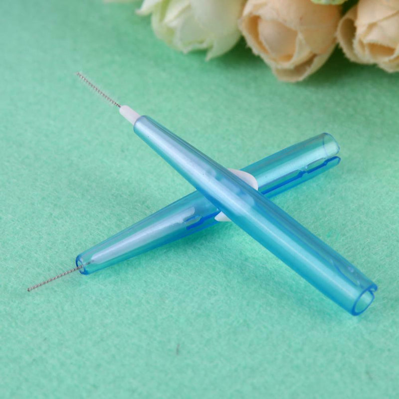 60 Pcs Dual Toothpick Oral Interdental Cleaner Teeth Floss Dental Gum Brush Kit