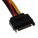 SATA Power Cable SATA 15 Pin Male to 2x Female Splitter Cables