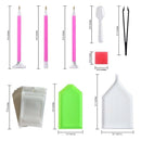 56 IN 1 Diamond Painting Cross Stitch Tools Tray Sticky Pen Tweezers DIY Crafts