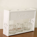 WHITE SHELF FLOWER VASE PLANT POT CACTUS BONSAI PLANTER WINDOW BOX 3-Vase
