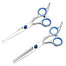 2x 6.7'' Barber Metal Haircutting Thinning Scissors Shears W/ Finger Insert