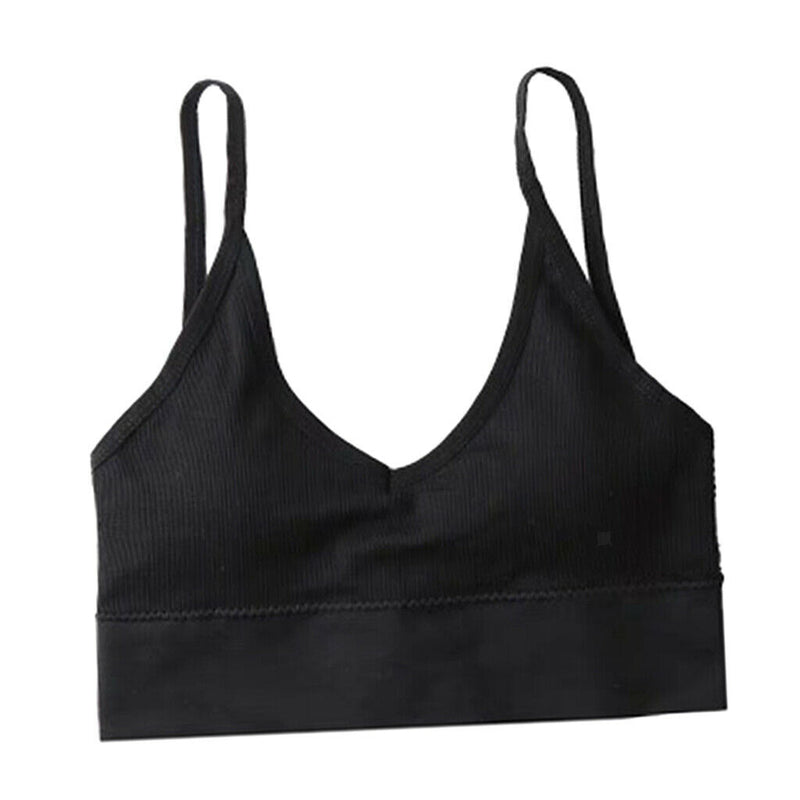 2x Bustier Crop Top Bralette Women Padded Bra Women Sports Bra Soft Spaghetti