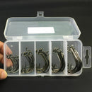 51Pcs Fishing Hooks High Carbon Steel Worm Senko Bait Jig Fish Hooks with P