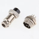 GX16 5Pin Aviation Pug Male+Female Panel Metal Connector Socket