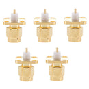 5 Pcs SMA Male 4 Holes Mounting Panel Chassis Flange Connector Adapter
