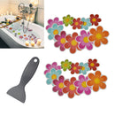 20Pcs Non Slip Baby Bath Mat Shower Stickers Flower Textured Treads