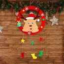 Child Handmade Xmas Garlands Cloth Wreath Art Kindergarten US Rural Style Random