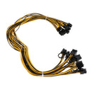 8 Pcs 6 Pin PCI-e To 8 Pin (6+2) PCI-e Power Cable 70cm For Graphic Cards GPU