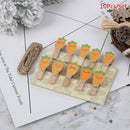 10pcs / set of carrot wooden photos folder with twine party decoratio_