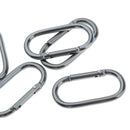 5PCS Aluminum Carabiner Oval D Ring Key Chain Clip Snap Hook Camping Lightweight
